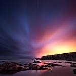 As Catedrais Beach at night