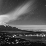 Mt.Fuji and the winter constellations