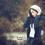 Woman and the Autumn Snow