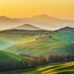 Spring morning in Val d'Orcia, Tuscany_