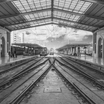Railway station of Lisbon Stª Apolonia