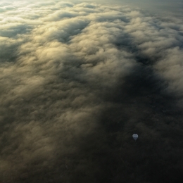 Over a sea of clouds 