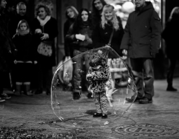 In a bubble 
