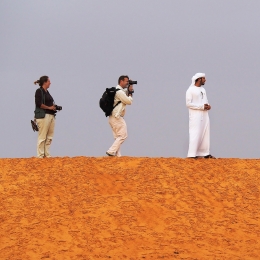 Photographers in the desert .. 