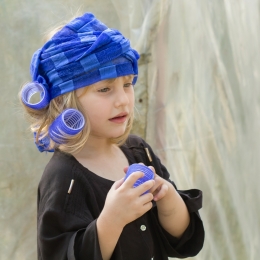 Little girl with blue hood 