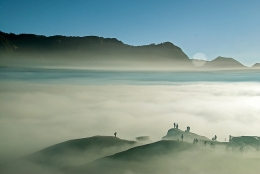Misty morning over Mt. Bromo 