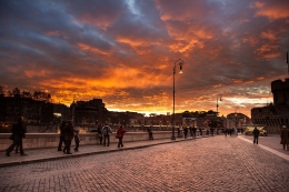 Sunset in Rome 
