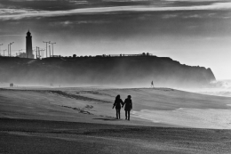 Walking on the beach 