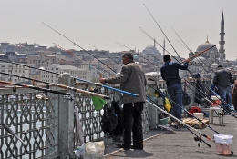 Fishermen of the Galata Bridge 