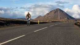 Riding bicycle 