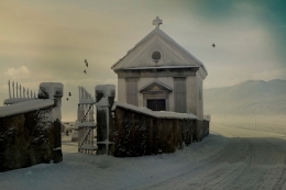 Chapel in snow 