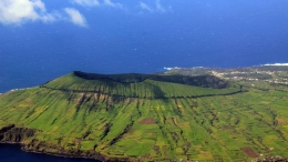 Cratera que fez uma ilha 