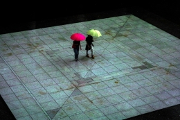 Two-colored umbrella 