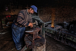 The village blacksmith 