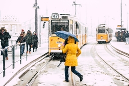 Snow in Budapest 