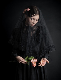 Girl and flower 