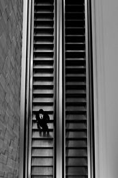 Gentleman on the escalator 