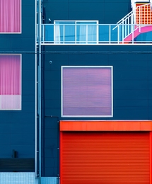 Composition with Red, Blue and Pink 