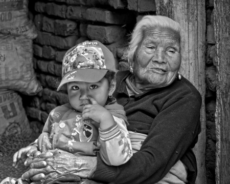 Grandmother and grandchild 