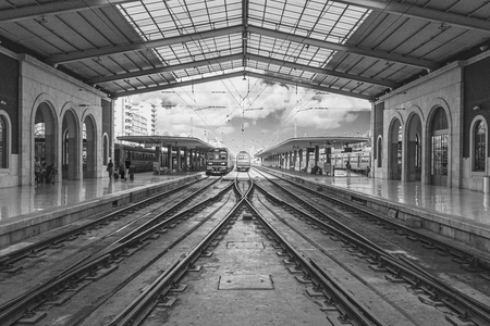 Railway station of Lisbon Stª Apolonia 