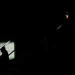 downstairs