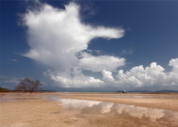 Reflections on sand 