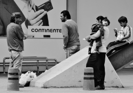 Família depois das compras 