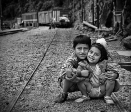 Brothers on the railway 