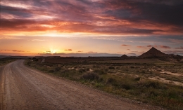 Sunset on Bardenas 