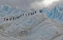 Trecking no glaciar 