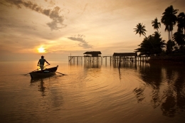 Silhouette of Fisherman 