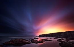 As Catedrais Beach at night 