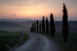 Alba in Val D'Orcia 