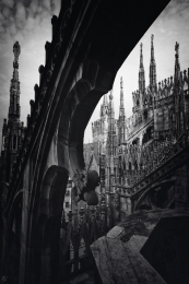 Between gotic capitals 