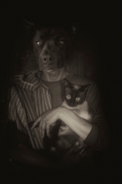 portrait with cat 