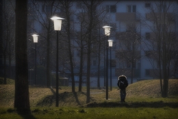 Walking in the square 