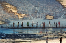 The walkers of Belém Tower 