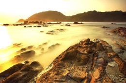 Sunset and Rocks 