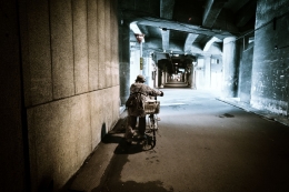 walk through the underpass 