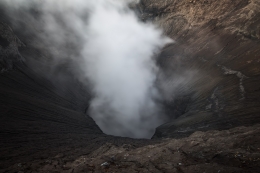 The Crater of Bromo Mountain 