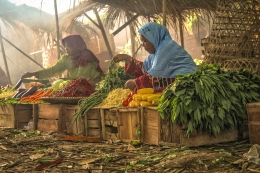 Colourful traditional market 