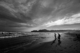 On the beach 