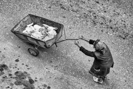 Woman with stroller 