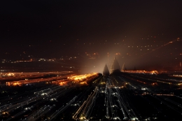 Prambanan Temple in the night 