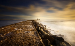 Lighthouse at Sunset 