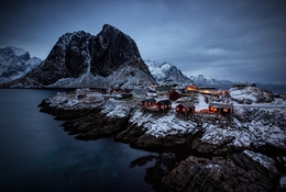 Hamnøy at dusk 