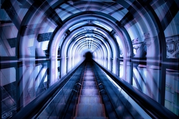 Escalator to the sky garden observatory 