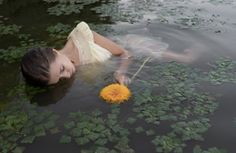 Girl and flower 