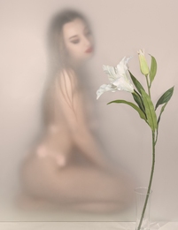 Girl and flower 