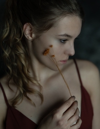 Girl and flower 